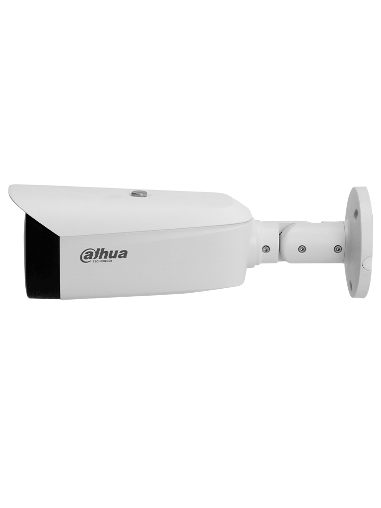 DAHUA IPC-HFW3449T1-AS-PV-V2 Cámara IP Bullet 4MP ofrece TiOC, WizSense, AcuPick, Iluminador Dual, Disuasión Activa, Lente 3.6mm, asi como sirena y estrobo azul y rojo, SMD 4.0 y protección IP67. Con ranura micro SD.