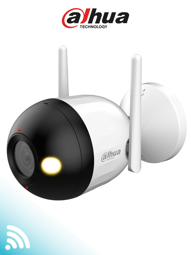 DAHUA F2CN-PV-036B - Cámara IP Bullet WiFi de 2 Megapíxeles lente 3.6/Full Color + Iluminación Dual Intelingente/ Disuasión Activa/ Audio 2 Vías/ Microfono y Altavoz Integrados/ 30 Metros de Iluminación/ IA/ IP67/