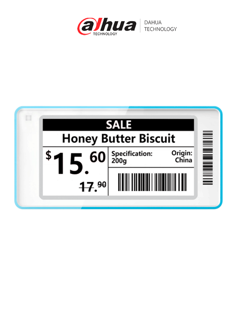 DAHUA DHIESLE026CNF - Etiqueta Electrónica Inteligente ESL 2.6" para Retail / Colores: Blanco y negro Recomendada para Areas de baja Temperatura -25 a 25°C