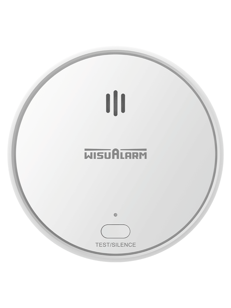 DAHUA WISUALARM DHI-HY-SA30A-R8-Detector de Humo Inalámbrico(Interconectable Hasta 24 Disp) Sensor Fotoeléctrico, Sonido de Alarma de 85dB, Alarma Visual y Audible,Batería Sellada de hasta 10años,Certificaciones TÜV and CE