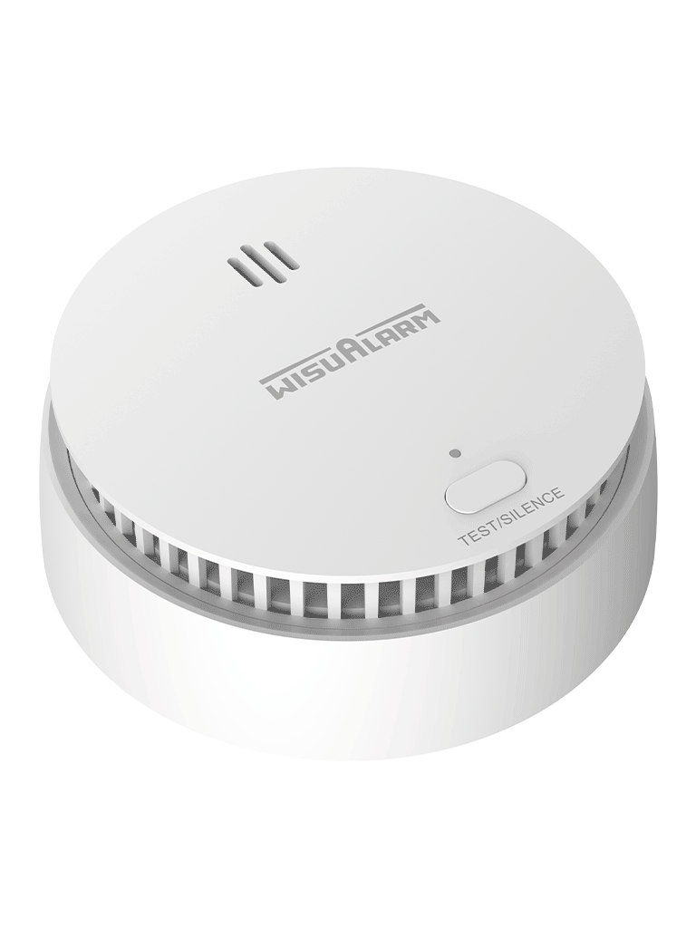 DAHUA WISUALARM DHI-HY-SA30A-R8-Detector de Humo Inalámbrico(Interconectable Hasta 24 Disp) Sensor Fotoeléctrico, Sonido de Alarma de 85dB, Alarma Visual y Audible,Batería Sellada de hasta 10años,Certificaciones TÜV and CE