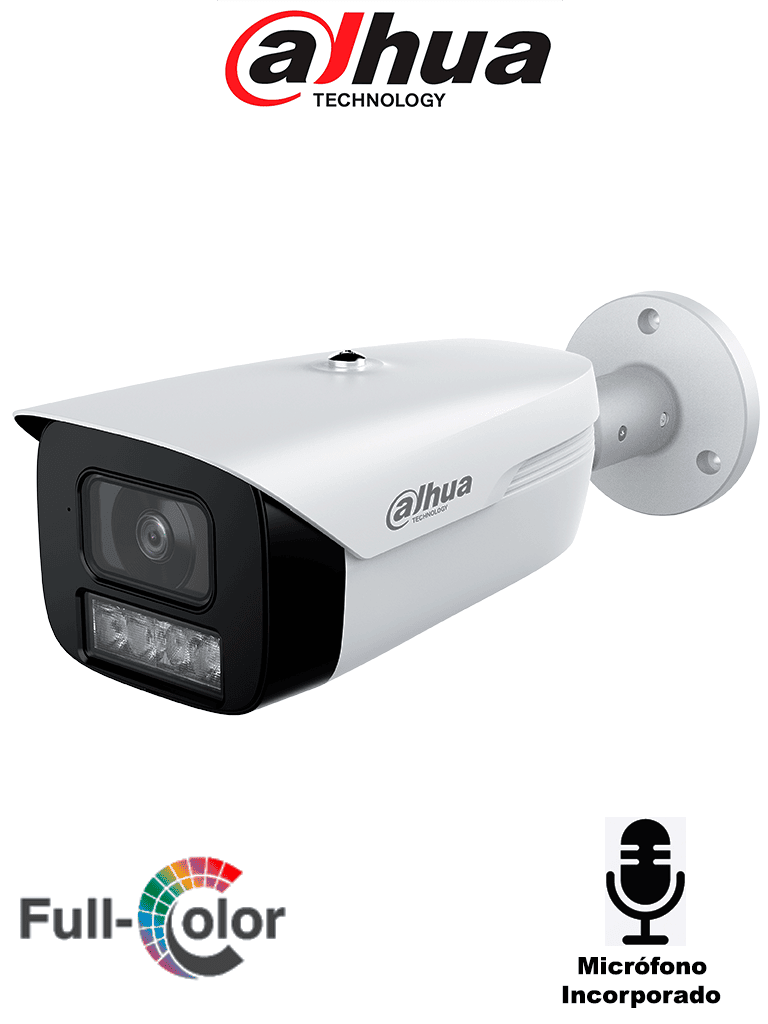 DAHUA DH-HAC-HFW1509MHN-A-LED-0360B-S3 - Cámara Bullet Full Color 5 MP/ Lente de 3.6 mm y Micrófono Integrado/ Visión Nocturna Hasta 50 mts/ WDR Real de 120 dB/Imagen a Color 24 Horas/ IP67/ Tecnología Starlight