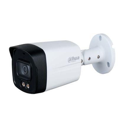 DAHUA HAC-HFW1801TLMN-IL-A - Camara Bullet 4k/ Iluminador Dual Inteligente + Full Color/ Lente de 2.8 mm/ 106 Grados de Apertura/ Microfono Integrado/ 40 Metros de Iluminación IR y Visible/ WDR Real de 120 dB/ IP67/