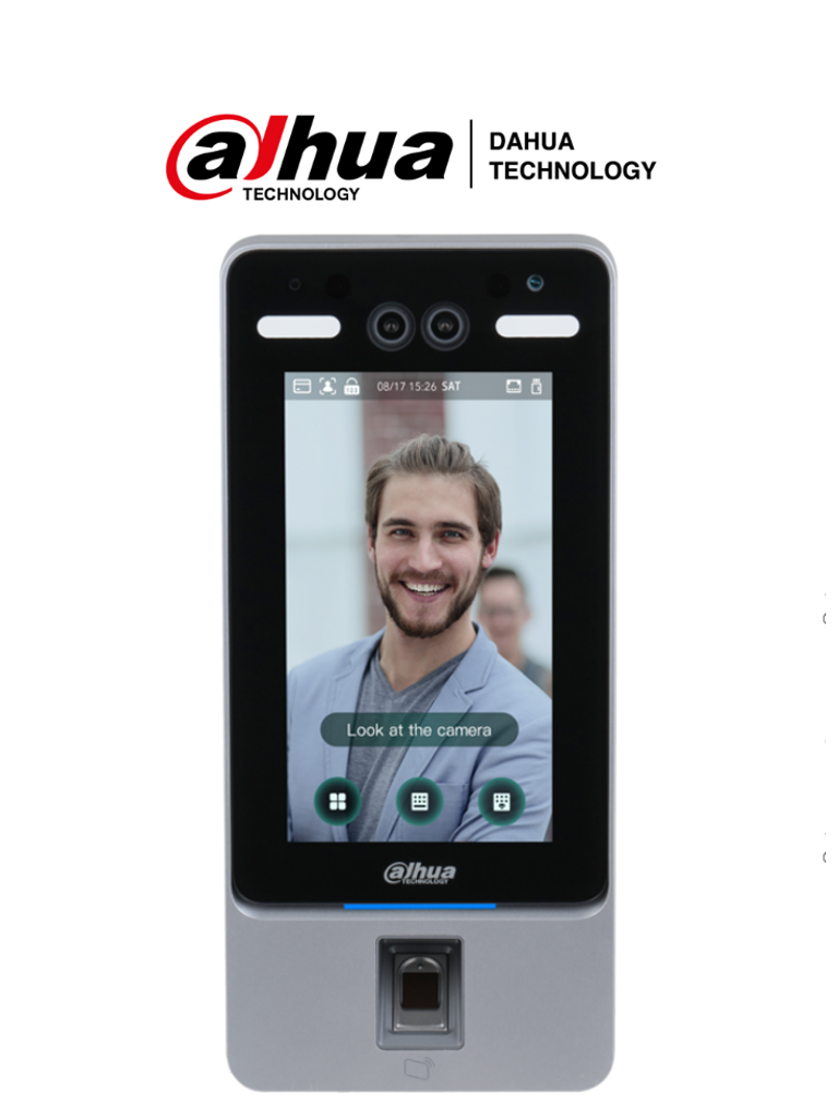DAHUA ASI4214Y - Control de Acceso con Reconocimiento Facial/ P2P/ 2000 Huellas/ 2000 Rostros/ 2000 Tarjetas MIFARE