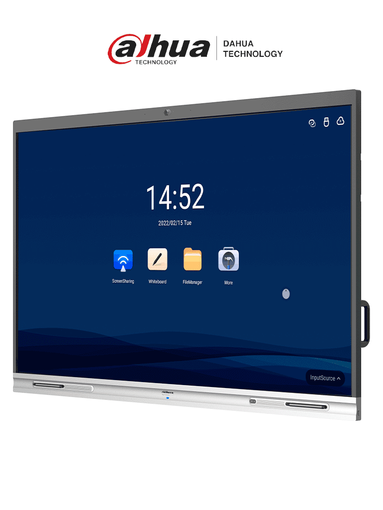 DAHUA DHI-LCH65-MC410-B - Pantalla Interactiva 4k/UHD/ 65 Pulgadas/ Touch/ Android/ Resolucion de 3840 x 2160 Camara de 5 Megapixeles Integrada Ideal para Escuelas y Oficinas/ Brillo de 350 cd/m2 Microfono y Altavoces Integrados Case Metalico