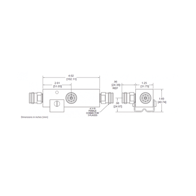 SEPARADOR 10dB (10:1) Tap 350-5930MHz 500W -161dBc TIPO N IP67 .