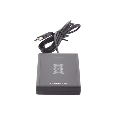 Lector Enrolador de Escritorio para tarjetas de Proximidad ROSSLARE (MIFARE 13.56 MHZ), Compatible con AXTRAXNG y  AXTRAXPRO