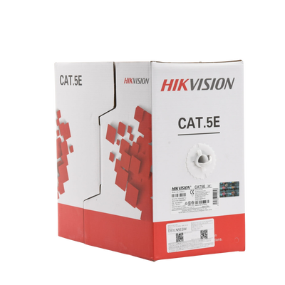 Bobina de Cable UTP 305 Metros (1000 Pies) / Cat5E (24 AWG) / Color Blanco / PVC (CM) / Uso en Interior / 100% Cobre / Aplicaciones de CCTV y Redes de Datos