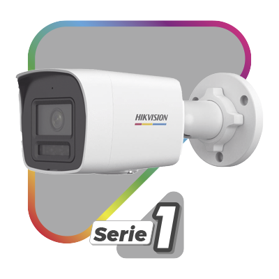 [Dual Light + ColorVu] Bala IP 4 Megapixel / Lente 2.8 mm / 30 mts IR + 30 mts Luz Blanca / Micrófono Integrado / ACUSENSE Lite / Exterior IP67 / dWDR / PoE / Micro SD