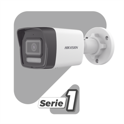 Bala IP 6 Megapixel / Lente 2.8 mm / Dual Light (30 mts IR + 30 mts Luz Blanca) / Micrófono Integrado / ACUSENSE Lite / Exterior IP67 / H.265 / PoE