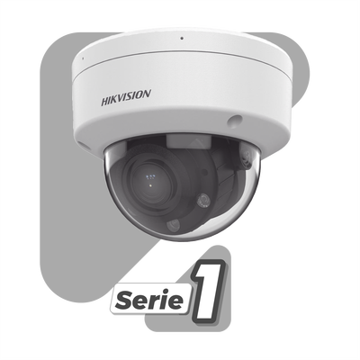 Domo IP 4 Megapíxel / Lente Motorizado 2.8 a 12 mm / Dual Light (30 mts IR + 30 mts Luz Blanca) / ACUSENSE Lite / Microfono Integrado / Exterior IP67 / IK08 / WDR 120 dB / PoE  / Micro SD