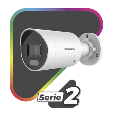[Dual Light + ColorVu] Bala IP 8 Megapixel (4K) / Lente 2.8 mm / 40 mts IR + 40 mts Luz Blanca / Exterior IP67 / Luz Intermitente y Alerta de Audio / Micrófono Integrado / ACUSENSE / Metal / ACUSEARCH