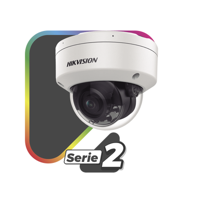 [Dual Light + ColorVu] Domo IP 8 Megapixel / Lente 2.8 mm / 30 mts IR + 30 mts Luz Blanca /  Microfono Integrado / E-S de Audio / Exterior IP67 /   WDR 130 dB / Videoanaliticos (Filtro de Falsas Alarmas) / Captura Facial / ACUSEARCH