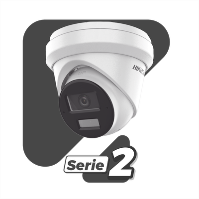 [Dual Light + 2 Micrófonos Integrados] Turret IP 4 Megapixel / Lente 2.8 mm / 30 mts Luz Blanca + 30 mts IR / ACUSENSE / Exterior IP67 / WDR 120 dB / PoE / ONVIF / Micro SD/SDHC/SDXC / Metal / ACUSEARCH