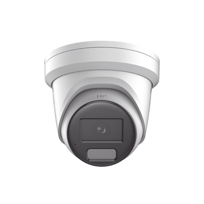 [Dual Light + ColorVu] Turret IP 8 Megapixel / Lente 2.8 mm / 40 mts IR + 40 mts Luz Blanca /  Microfono Integrado / Exterior IP67 /   WDR 130 dB / Videoanaliticos (Filtro de Falsas Alarmas) / Captura Facial / ACUSEARCH