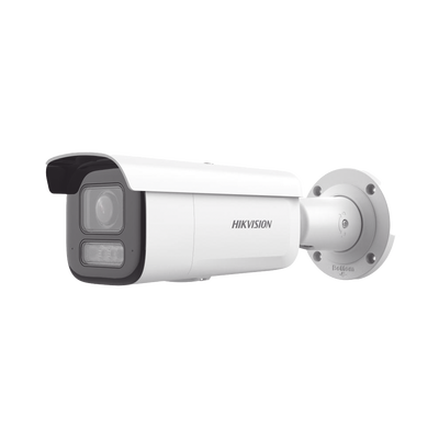 [Dual Light + 2 Micrófonos Integrados] Bala IP 6 Megapixel / Lente Mot. 2.8 a 12 mm / 60 mts Luz Blanca + 60 mts IR / Exterior IP67 / IK10 /  WDR 120 dB / PoE+ / ACUSENSE / Alarmas I/O / Micro SD / ONVIF / Metal / ACUSEARCH
