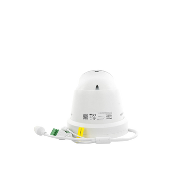 Turret IP 8 Megapixel / Imagen a color 24/7 / Lente 2.8 mm / Micrófono Integrado /Luz Blanca 40 mts / Exterior IP67 / Micrófono Integrado / WDR 130 dB / Entrada y salida de Audio y Alarma / Onvif / MicroSD