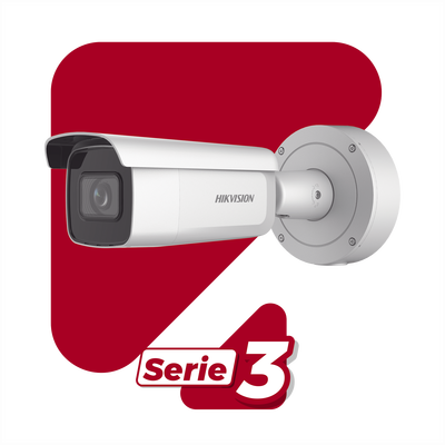 Bala IP 8 Megapixel (4K) / Lente Mot. 2.7 a 13.5 mm / 60 mts IR EXIR / Exterior IP66 / IK10 / DARKFIGHTER / Audio y Alarma I/O / PoE+ / ONVIF / Micro SD / 4 Analíticos: AcuSense, Deteccion Facial, Conteo de Personas por Cruce y Zona