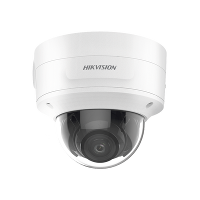 Domo IP 6 Megapixel / Lente Mot. 2.7 a 13.5 mm / 40 mts IR EXIR / Conteo de Personas / Captura Facial / IP67 / IK10 / WDR 120 dB / PoE+ / Alarmas y Audio I/O / ACUSENSE / Micro SD / DarkFighter