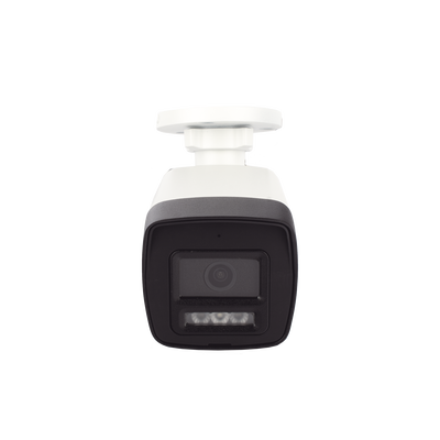 [Audio Bidireccional + Dual Light + ColorVu] Bala TURBOHD 3K  (5 Megapixel) / Lente 2.8 mm Angulo de vision 112° / 30 mts IR EXIR + 20 mts Luz Blanca / Micrófono y Bocina Integrado / Exterior IP67 / Metal / dWDR