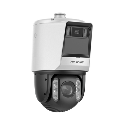 [TandemVu] PTZ IP 4 Megapixel con Cámara Panoramica 6 Megapixel / 32X Zoom / 200 mts IR / 30 mts Luz Blanca / ACUSENSE / IP66 / Alerta Audible y Luz Estroboscopica / Autoseguimiento / Hi-PoE / Alarmas I/O / Ultra Baja Iluminación / Micro SD