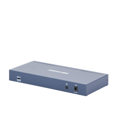 Switch PoE+ / No Administrable / 7 Puertos 10/100 Mbps 802.3 af/at (30 W) / 1 Puerto 10/100 Mbps Hi-PoE (90 W)  / 2 Puertos 1000 Mbps Uplink / Modo Extendido hasta 300 Metros / 110 Watts