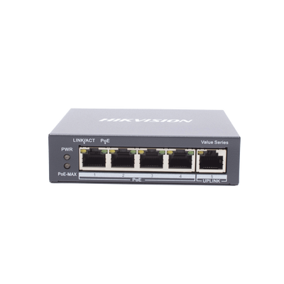 Switch Gigabit  PoE+ / No Administrable / 4 Puertos 1000 Mbps PoE+ / 1 Puerto 1000 Mbps Uplink / 35 Watts