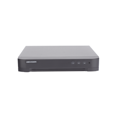 [Audio Bidireccional] DVR 4 Canales TurboHD + 1 Canal IP / 2 Megapixel (1080p) Lite / Acusense Lite (Evita Falsas Alarmas) / Audio por Coaxitron / 1 Bahia de Disco Duro / H.265+ / Salida de Vídeo Full HD