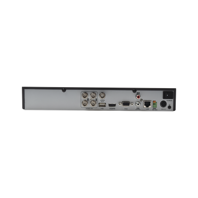 DVR 4 Megapixel / 4 Canales TURBOHD + 2 Canales IP / 1 Bahía de Disco Duro / 1 Canal de Audio / Vídeoanálisis