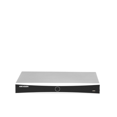(ACUSENSE / Evita Falsas Alarmas) NVR 12 Megapixel (4K) / Reconocimiento Facial / 8 Canales IP / Base de Datos / 8 Puertos PoE+ / 2 Bahías de Disco Duro / Switch PoE 300 mts Modo Extendido