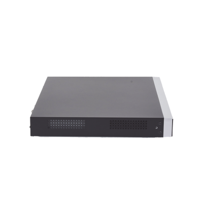 (ACUSENSE / Evita Falsas Alarmas) NVR 12 Megapixel (4K) / Reconocimiento Facial / 16 Canales IP / Base de Datos / 16 Puertos PoE+ / 2 Bahías de Disco Duro / Switch PoE 300 mts Modo Extendido / Soporta Funcion de Time Lapse