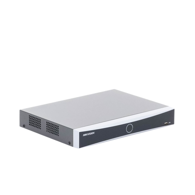 NVR 12 Megapixel (4K) / 16 canales IP / AcuSense (Evita Falsas Alarmas) / Reconocimiento Facial / 1 Bahía de Disco Duro  / HDMI en 4K / Sin Puertos PoE+
