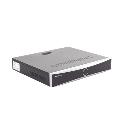 NVR 12 Megapixel (4K) / 32 canales IP / AcuSense (Evita Falsas Alarmas) / Reconocimiento Facial / 4 Bahías de Disco Duro /  HDMI en 4K / Alarmas I/O
