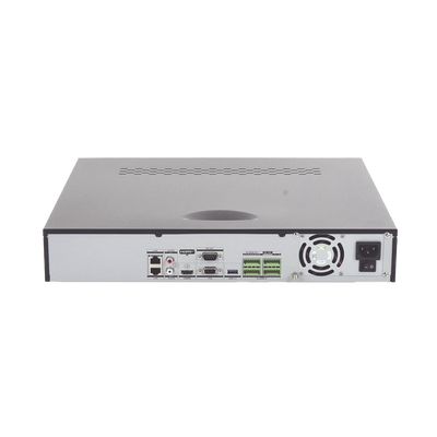 NVR 12 Megapixel (4K) / 32 canales IP / AcuSense (Evita Falsas Alarmas) / Reconocimiento Facial / 4 Bahías de Disco Duro /  HDMI en 4K / Alarmas I/O