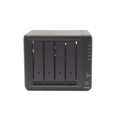 Servidor NAS de 4 Bahías (Expandible a 9 Bahías) / Hasta 162 TB / Servicio Nube Gratis (P2P) / Administración Remota y Respaldo Programado