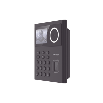 Terminal Min Moe WiFi con Batería de Respaldo / Administrable por Smartphone o Nube /  Acceso y Asistencia /  Huella, Facial y Tarjetas MIFARE /  500 rostros y 1,000 Huellas y Tarjetas / Detección de Cubrebocas / HikConnect / HIK-IA