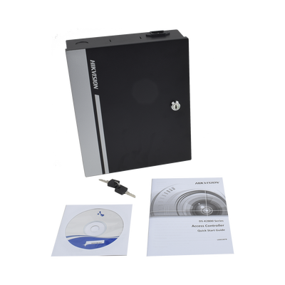 Controlador de Acceso para 4 Puertas y 4 Lectores / Fácil Administración con Software Gratuito / Incluye Gabinete y Fuente de Alimentación 12Vcc/8A / 10,000 Tarjetas / 50,000 Eventos