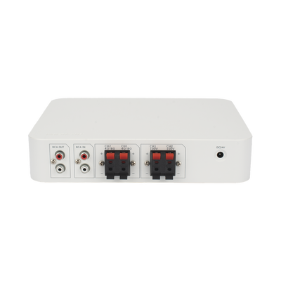 Amplificador | Bluetooth | 2 Canales | 30 W por Canal | Salida 4-8 Ω x 2 | 100V COM x 2 | Una Zona | Música Ambiental