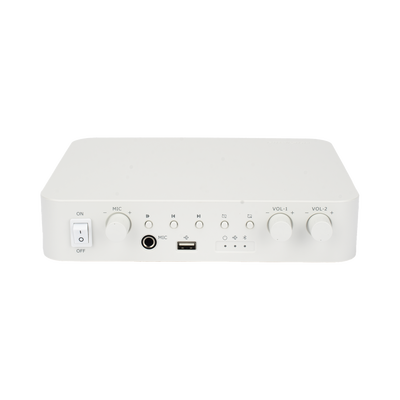 Amplificador | Bluetooth | 2 Canales | 30 W por Canal | Salida 4-8 Ω x 2 | 100V COM x 2 | Una Zona | Música Ambiental