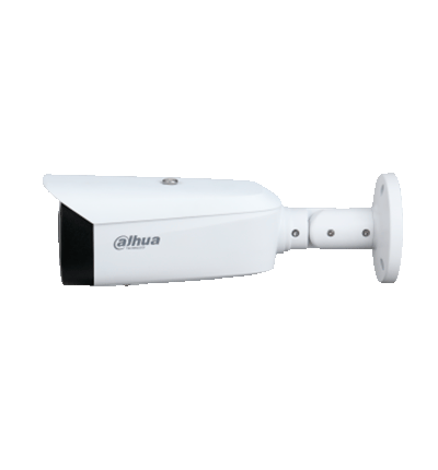 DAHUA IPC-HFW3249T1N-AS-PV-0360B - Cámara IP Bullet Resolución de 2 MP/ Lente 3.6 mm/ ∢ 107°/ LED 40mts/ IA WizSense/Det. de Mov. Inteligente/Prot. Perimetral/FullColor/TiOC/PoE/WDR/H.265+/IP67/Micrófono/Sirena/Estrobos/E&S Alarma/E&S Audio