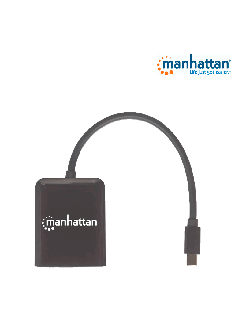 MANHATTAN 152723 - Convertidor / Splitter de Mini DisplayPort a 2 Puertos HDMI/ Resolución 4K@30Hz/ Soporta Modos de Espejo, Escritorio Extendido y Video Wall/ Video full 3D y Color Intenso/ Soporta DTS Master Audio Comprimido/