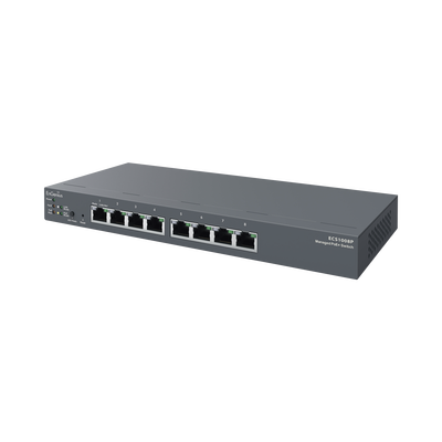 Switch PoE de Escritorio Administrado en la Nube, 8 Puertos 802.3 af Capa 2  de 55 W