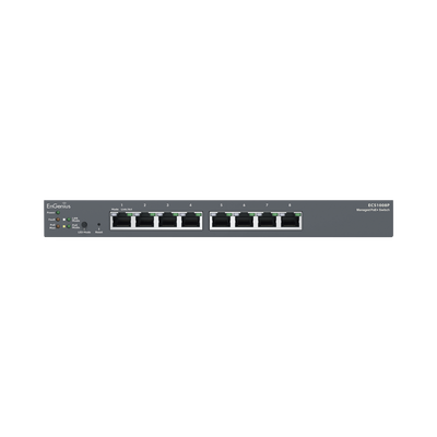 Switch PoE de Escritorio Administrado en la Nube, 8 Puertos 802.3 af Capa 2  de 55 W