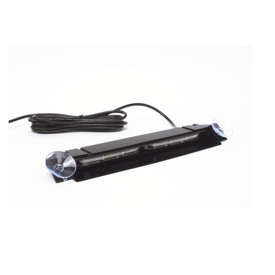 Luz de Visera, 12-24 Vcc con enchufe vehicular, doble cabezal, dual color, ámbar/blanco