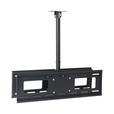 Montaje de Techo Universal Doble para Monitores de 32 a 65" / Soporta hasta 60 kg x pantalla  / Vesa 600 x 400/  Acero / Montaje Telescopico de 50 cm hasta 90 cm