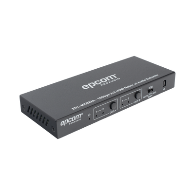 Matricial HDMI | 2x2 | 4K2K@60Hz | HDR | YCbCr 4:4:4 | EDID Auto | Extractor de Audio | Salida de audio análoga y digitalizados | HDCP 2.2 | 18 Gbps