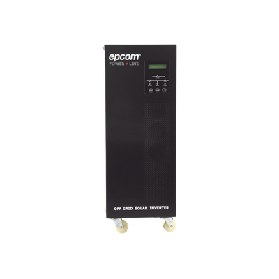 Inversor / Cargador para sistemas tipo isla de 192Vcc/120VCA de 5000W onda sinusoidal pura con controlador MPPT. Administre una fuente fotovoltaica, la red eléctrica y recargue su banco de baterías y su consumo sin problemas.