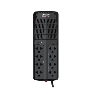 Regulador de Voltaje 1000 VA-500 W /  4 Contactos con AVR / 4 Contactos con Supresor de Picos / Protección RJ11