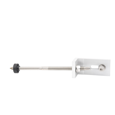 Soporte L para riel 7 con tornillo  M10*200 para techo de lamina