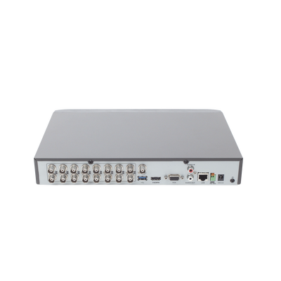 DVR 4 Megapixel / 16 Canales TURBOHD + 8 Canales IP / 1 Bahía de Disco Duro / Audio por Coaxitron / Evita Falsas Alarmas / Salida de Video en Full HD